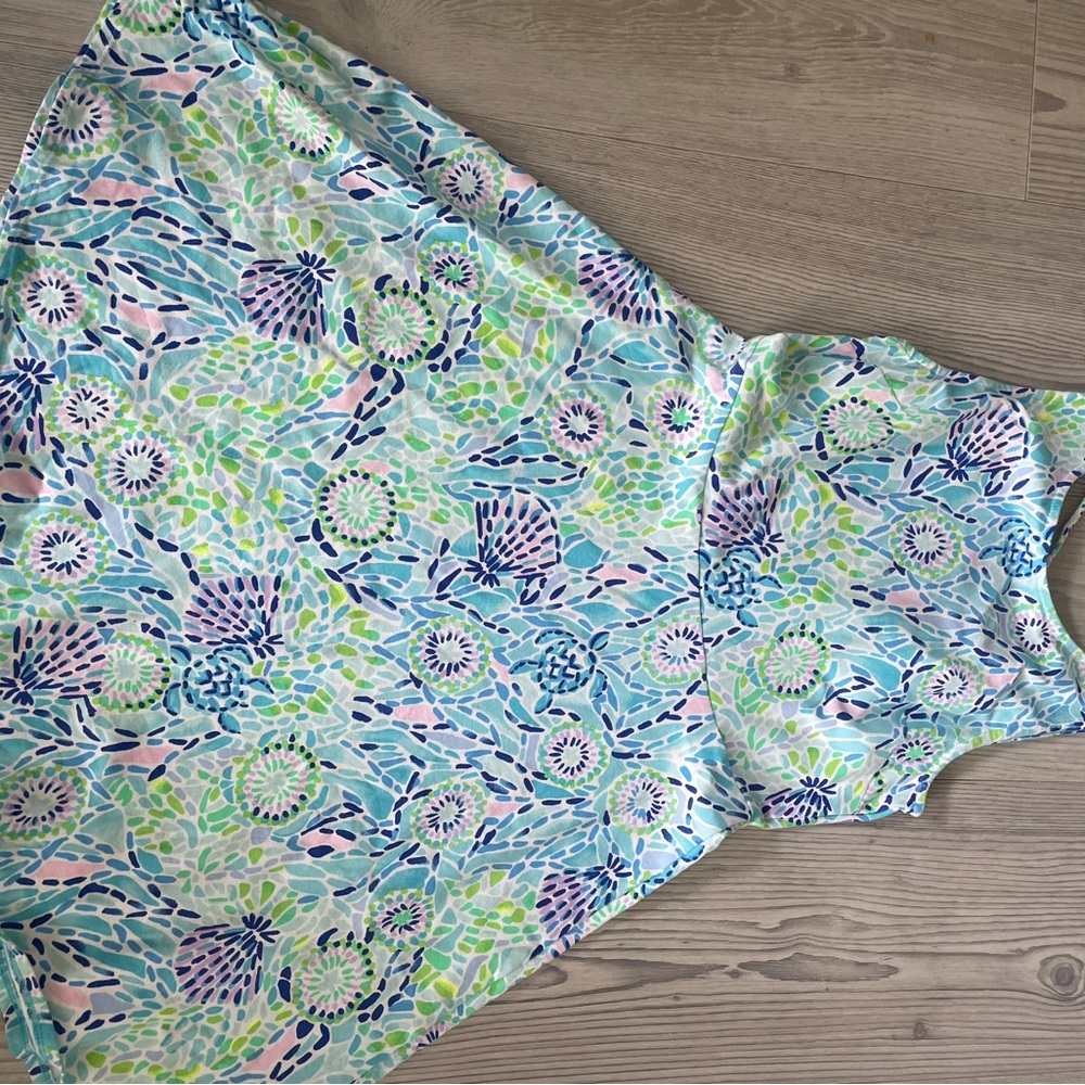Lilly Pulitzer Vibrant Blue and Green Patterned Dress